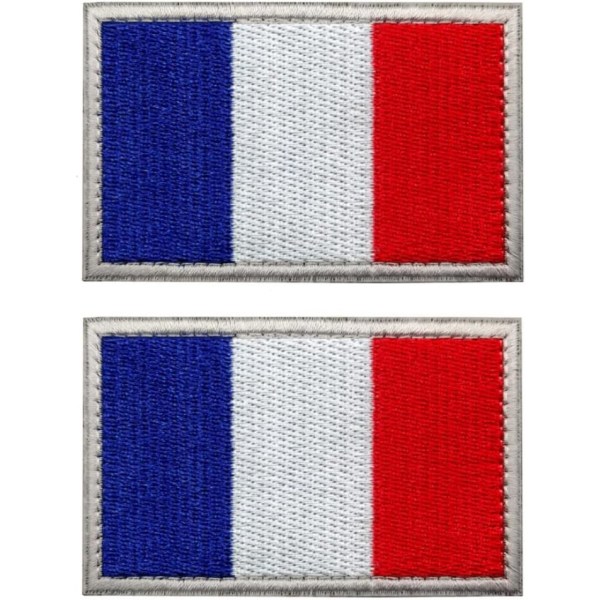 2 militærmerker - 8 x 5 cm - Sett med 2 sy-på-merker Scratch F