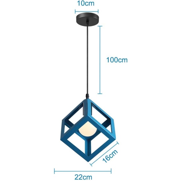 Siniset kattovalaisimet makuuhuoneeseen, olohuoneeseen, ravintolaan E27 - 16 cm