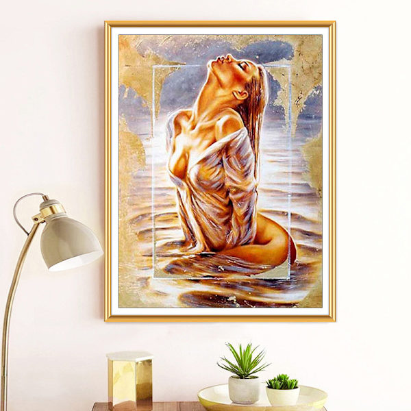 30x40cm 5D DIY Timanttimaalaussetti, Kaunis Seksikäs Timanttimaalaus