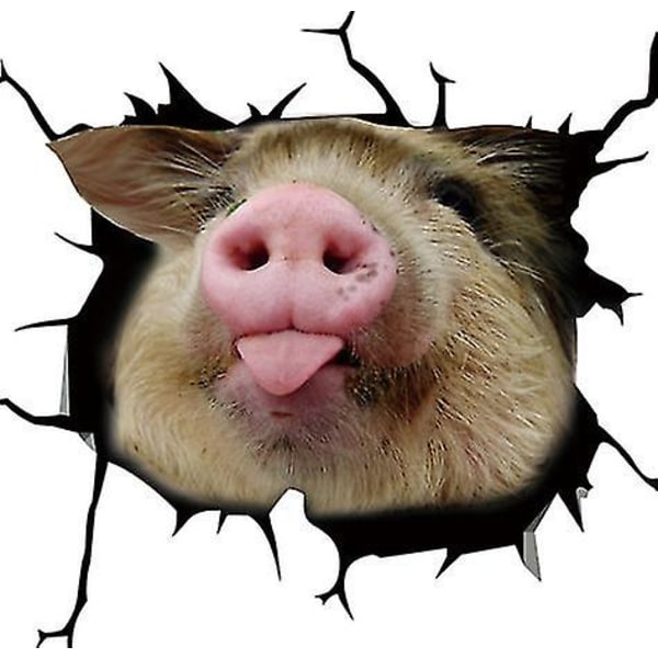 Rolig gris sprucken bil klistermärke Bilfönster Meme Boskap Dekal 1
