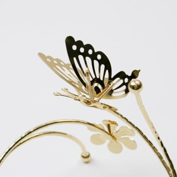 9x9x8cm 2 stk Dekorative Gardinbinder Guld Gardinholdere Blomst og Sommerfugl Design Gardinbinder