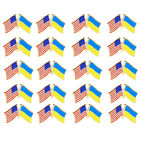 Internationale, alle flag-pins - originalt kunstværk, amerikansk an