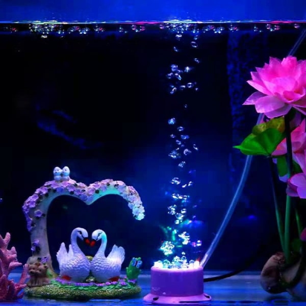 Aquarium Ornament - Heart Shape Swan Bubble Ultra High Disso