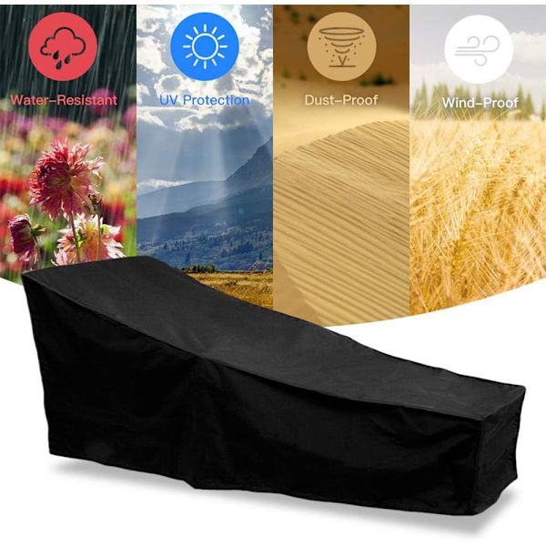 Utomhus solstolsskydd 210*75*80cm Vattentät Vindtät O