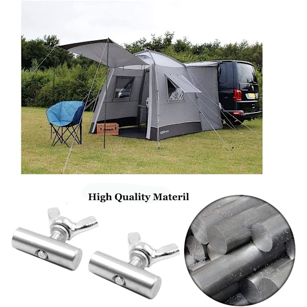 8 stk. Markise Skinne Stopper 8 mm Rør Skinne Stopper for Bobil, Caravan, Campingvogn, Campingtelt Utstyr, Markise Tilgang