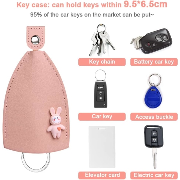 （svart) Bilnøkkelveske, 1 stk Cute Creative Pull Type Key Cover, Car K