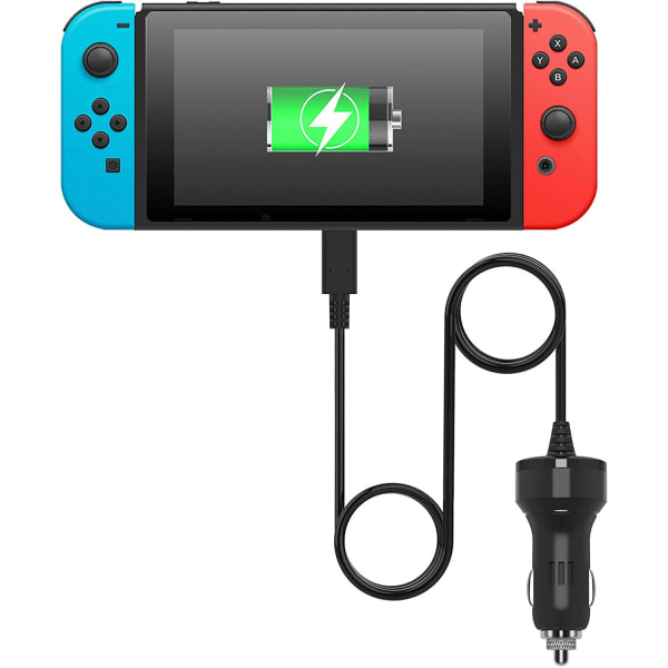 Bil lader kompatibel med Nintendo Switch og Lite versjon, Universal High Speed ​​Bil lader wit