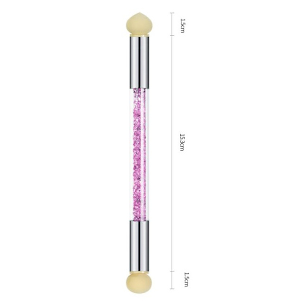 6-delt gradient pen, slørings pen, stippling pen, lys terapi stippling lim svamp pen, manicure t