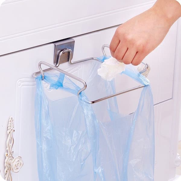 st Bag Dispenser, Liten Metalldörrförvaring, Silver