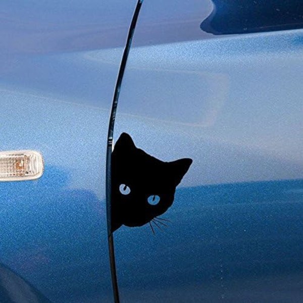 Tarratarra Musta Cat Head Car Vinyyli Skootteri Auto Tuning Truck