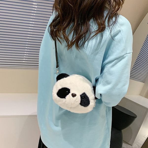 Plysj pung 18cm - Panda
