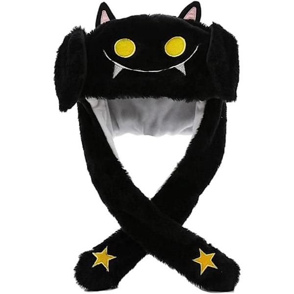 Plush Halloween-hatt med bevegelige ører, Kaninhatt - Morsom Plush-hatt - Funn