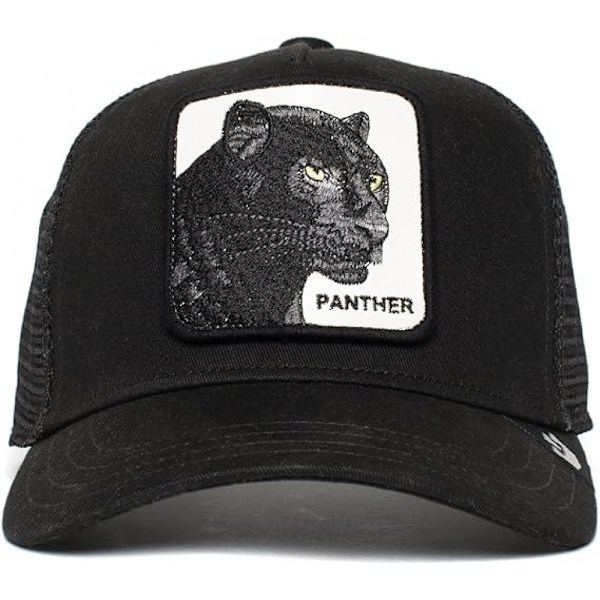 Panther Solbeskyttelses Mesh Broderi Baseball Cap, Trucker Hat, Mesh Baseball Cap Black