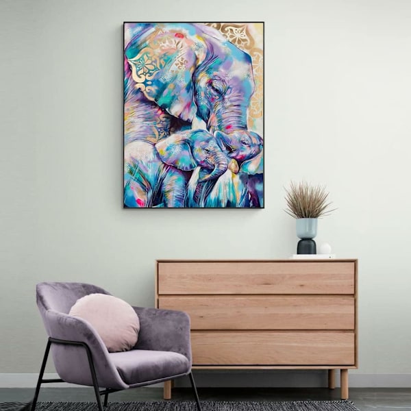 (30x40cm) Diamantmalerisett for voksne nybegynnere runde Fu