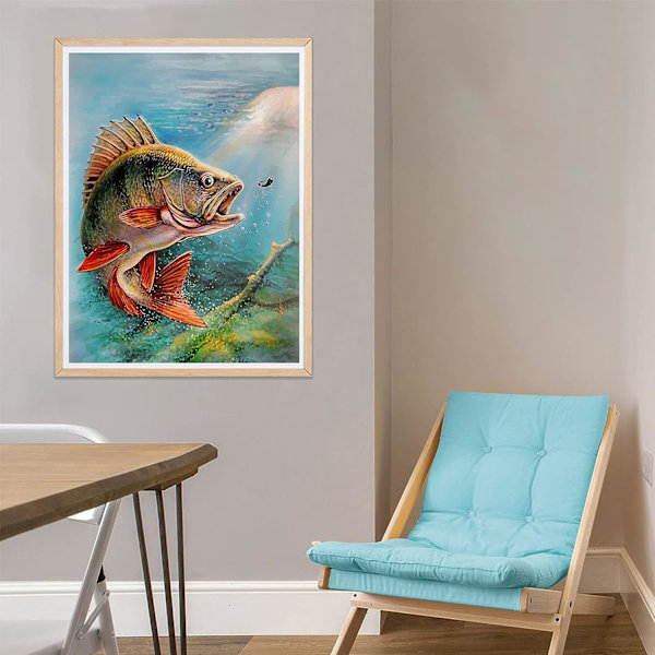 30x40cm 5D timanttimaalaus kala, DIY timanttimaalaus Anima