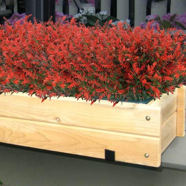 6 Pakke Kunstige Lavendelblomster, Livagtige, UV-bestandige, Lysende