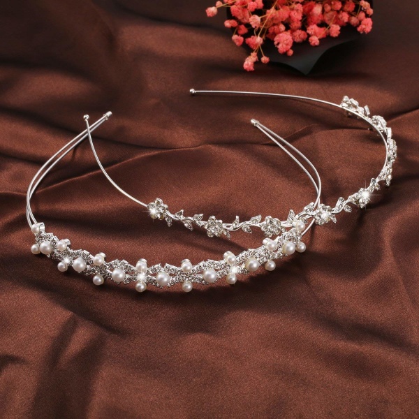 2 st Rhinestone Bröllop Kristall Kvinnors Hårband Bröllop