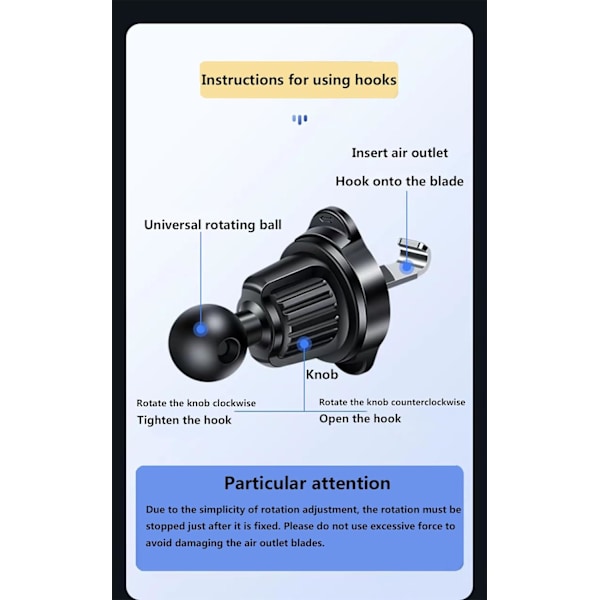 Bilholder Luftuttak Snap Magnetisk Telefon Bil Mobilnavigasjon Alle Modeller Universell Multifunksjon