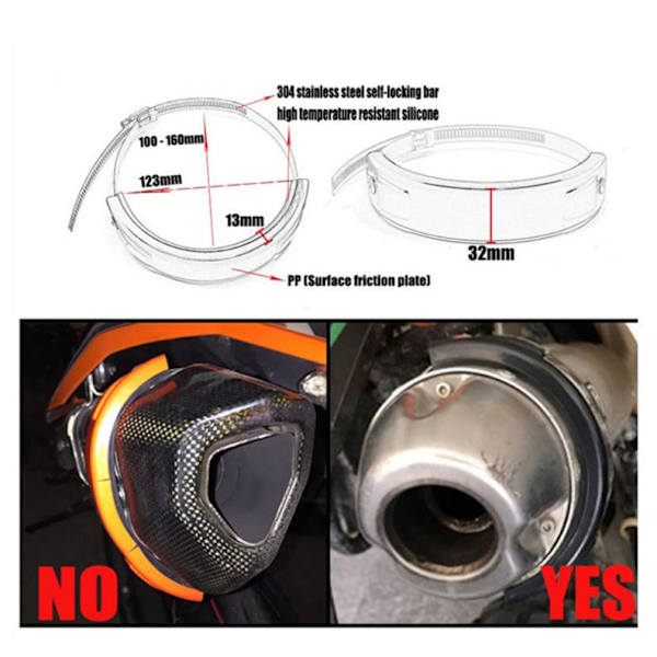 (orange farve) Udledning Rør Dække Beskyttelse 100mm-160mm Universal