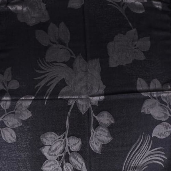 Mjuk Silkeslen Pashmina Vändbar Blommig Ros Sjal Wrap Halsduk med fransar