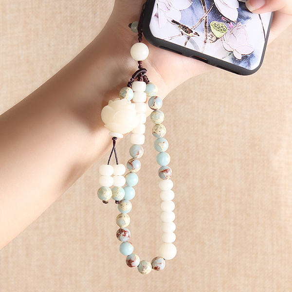 12cm Mobiltelefon Lanyard Rem - Telefon Håndleddsrem Perlet Telefon Wr