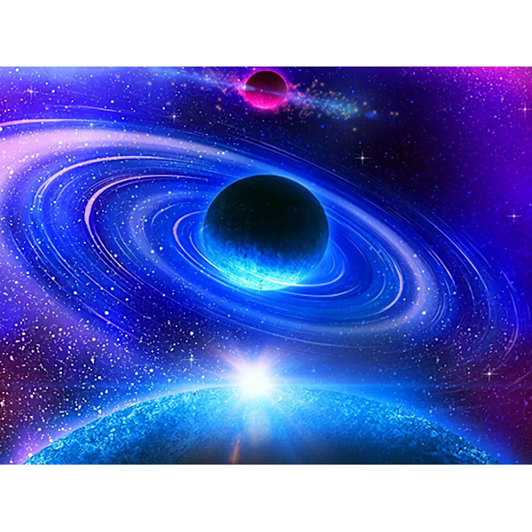 Sol planetsystem 40*30cm vardagsrum diamantmålning 10