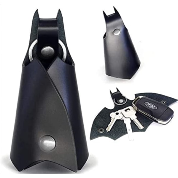 Herre nøglering, 2 Batman kunstlæder nøglering, Unisex nøglering B