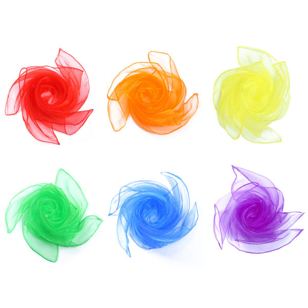 18 delar jonglering halsduk, set färgade halsdukar för dagis