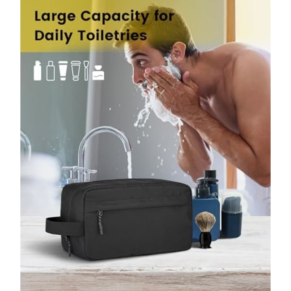 Reisetoalettsak for menn - Stor toalettsak Vannresistent Hengende Dopp Kit Reiseveske for toalettsaker