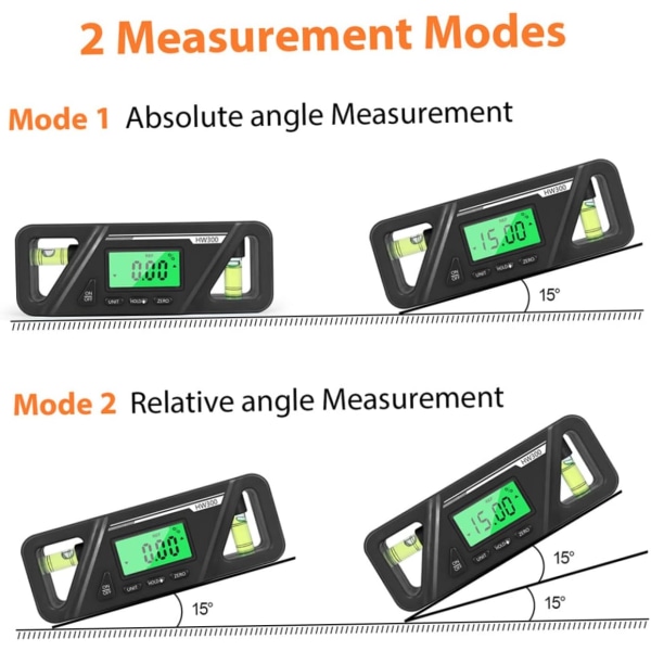 Protractor Inclinometer E Magnetisk Værktøj Digitalt Værktøj Magnetisk Inc