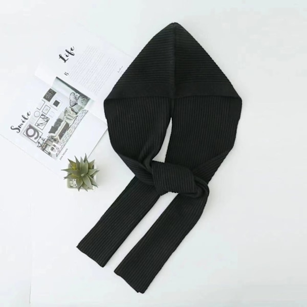 1 stk Kvinners Vinter 3 i 1 Hetteskjerf Wrapsjal Heklet Strikket Pullover Halsvarmer