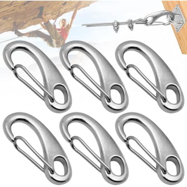 304 Rustfrit Stål Karabiner, 50mm Rustfrit Stål Karabiner, Ægformet Karabiner, Rustfrit Stål Fjeder Karabiner