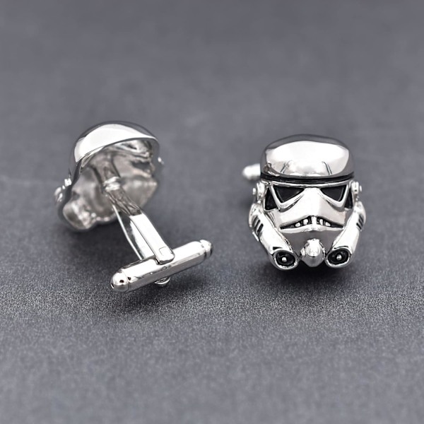 1 pari Klassinen Elokuva Design Kalvosinnapit Vintage Korut Galactic Empire Storm Trooper Avaruusalus Kalvosinnappi