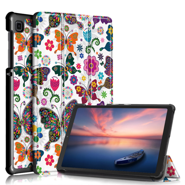 （fjärilsstil） Case för Samsung Galaxy Tab A7 lite 8,7" tunt cover med stativ och auto