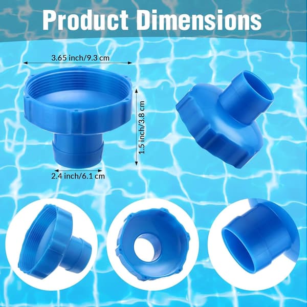 Praktisk poolslangeadapterkit, nem installation, tilpasningskonvertering til swimmingpools