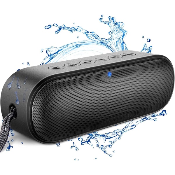 Bærbar Bluetooth-høyttaler, IPX7 vanntett utendørs Bluetooth-høyttaler med 14W kraftig bass, 20 timer