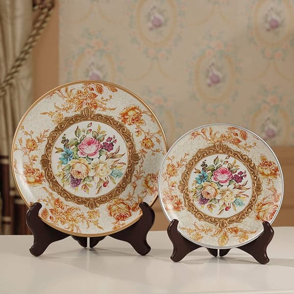 (7 tommer) Staffeli Mahogni Finish Display Stand Pladeholder Billedramme Foldbart Display Stand