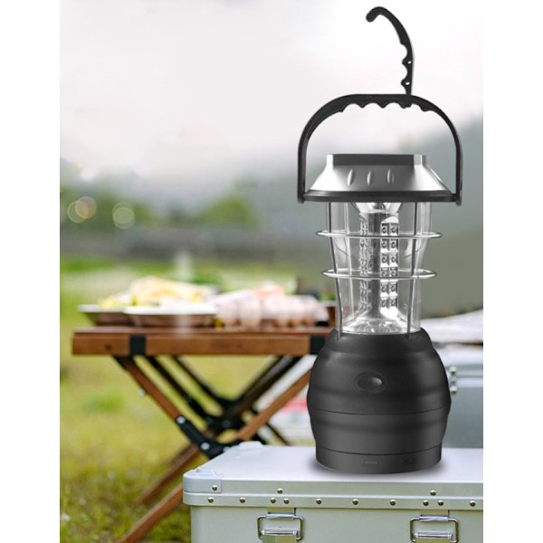 Solcellslykta, ultraljus LED-campinglampa, 6 laddningsmetoder