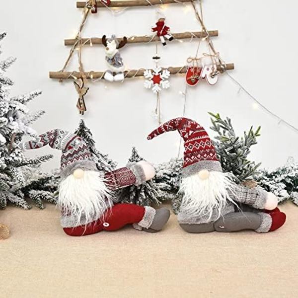 (Grå) Juletræ nisse, sjov juletræspynt, håndlavet