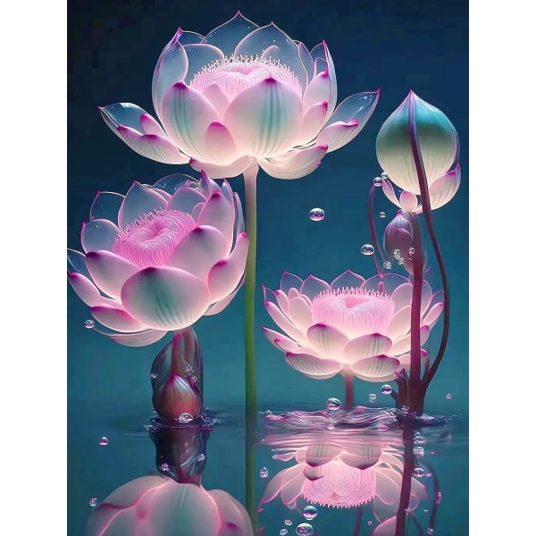 Lotus DIY 5D diamond painting 30x40 cm (stil 11)