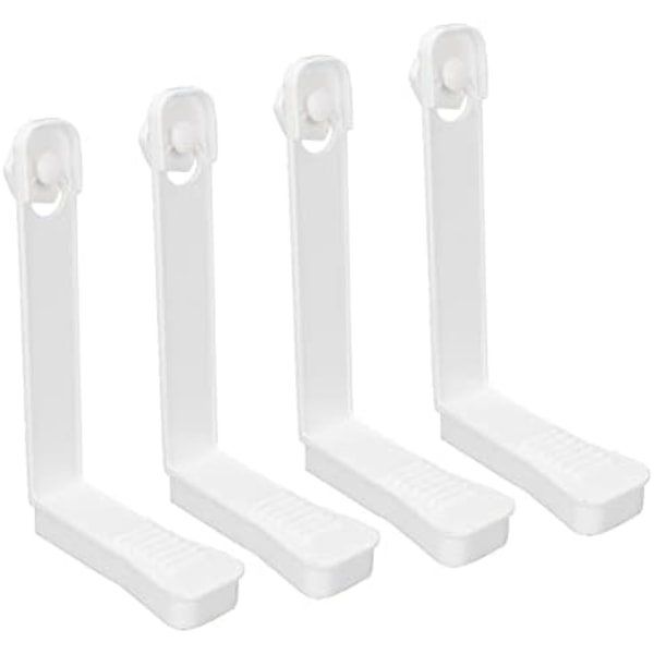 17,5x10x3,5cm Sengestroppeholdere, 4 stk Sengestroppefastgørere, Fastgørere Klips til Gribere Madrass Betræk Pasform