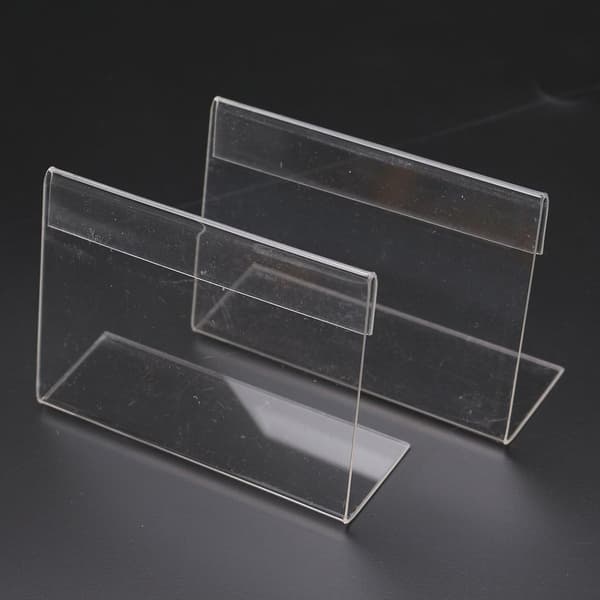20 stk 9cmx6cm Akryl Display Skilt Prislapp Navnekortholder Stativ