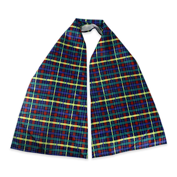 Elegant förkläde i scarf-stil för vuxna (blå rutor)