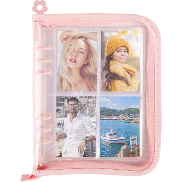 Pakke med 10 stk. A5 fotokortlommer, Kpop fotoalbumholder, 6 huller + 10 lommer med 4 rum,