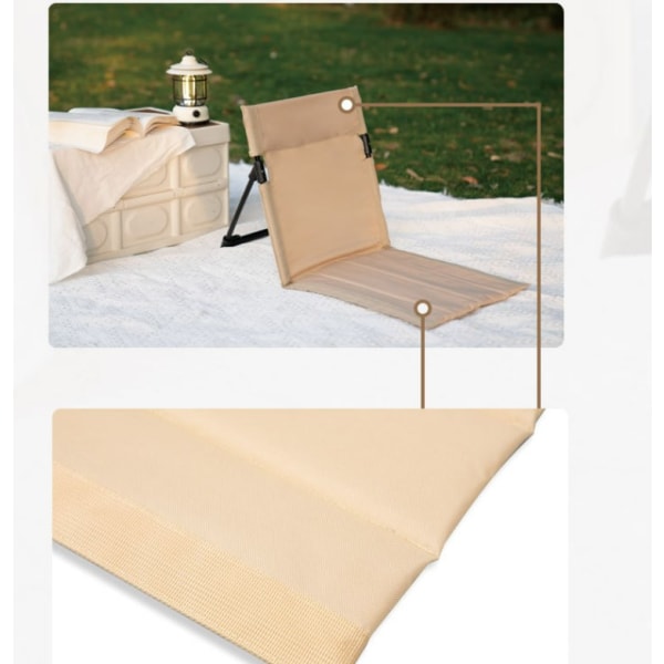 39.5x38x39cm-beige (Non-Adjustable)Beach with Backrest Padded Bea