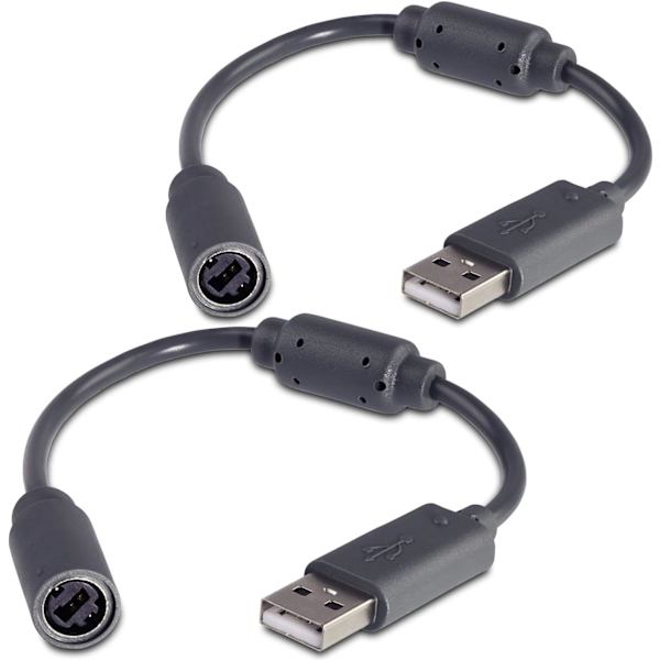 2 kaapelia – Xbox 360 PC ja Xbox360 langallinen ohjainsovitin, USB