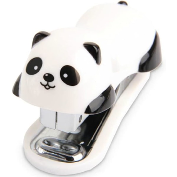 Mini Manuellt Häftapparat med Klammer - Panda Mönster - för Kontor, Skola, Hemma eller Resa