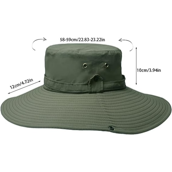 Utendørs bredbremmet solhatt 12CM Unisex fiskerhatt utendørs