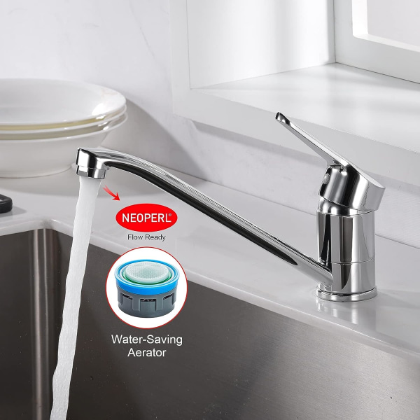 Langmundet køkken lodret koldt- og varmtvandshane kan rotere håndvask og langhalshane
