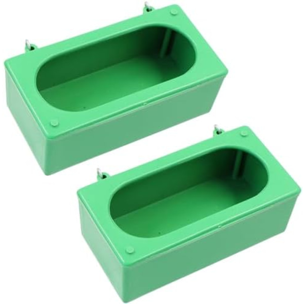2-pack Fågelbad Burfågelmatare Multifunktionell - Plastfat, Hängande Fågelmatare, Bad
